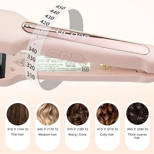 Pink titanium travel hair straightener — photo 3