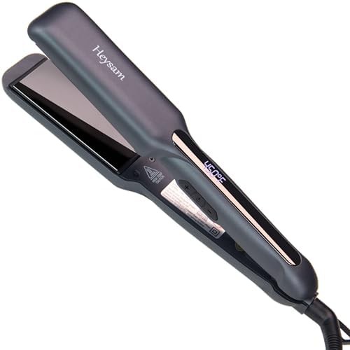 Wide ceramic flat iron for thick hair