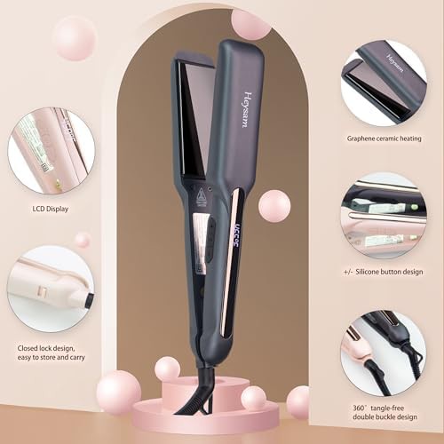 Wide ceramic flat iron for thick hair — photo 3