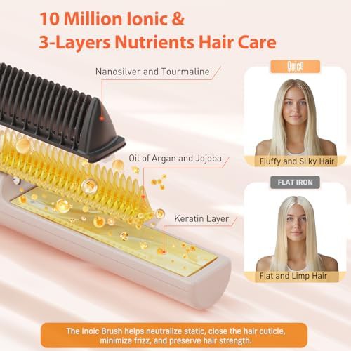 Quico pink straightening brush — photo 3