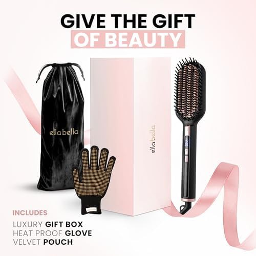 Heated straightening brush and comb styler — photo 4