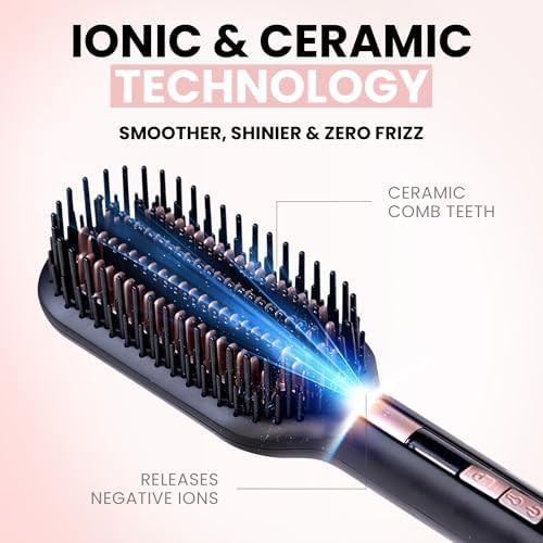 Heated straightening brush and comb styler — photo 5