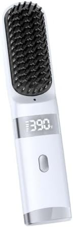 White cordless usb c straightening brush