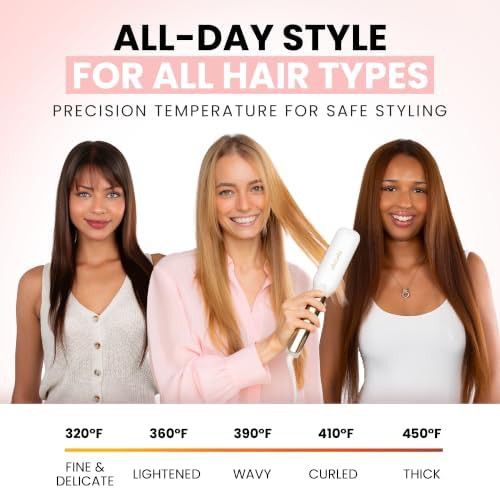 Large titanium ionic straightening iron — photo 5