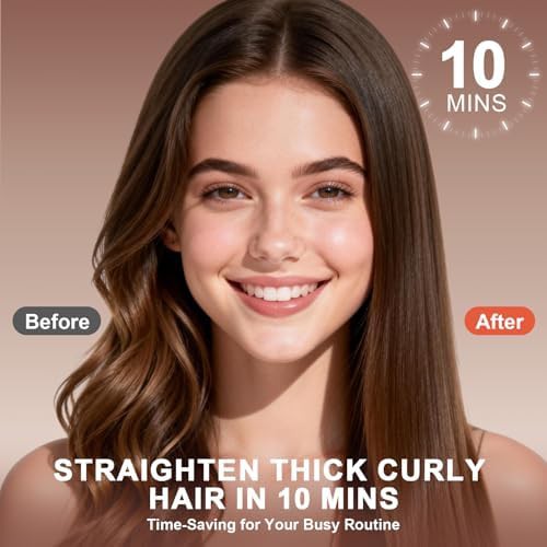 Ionic ceramic straightening brush with dense bristles — photo 4