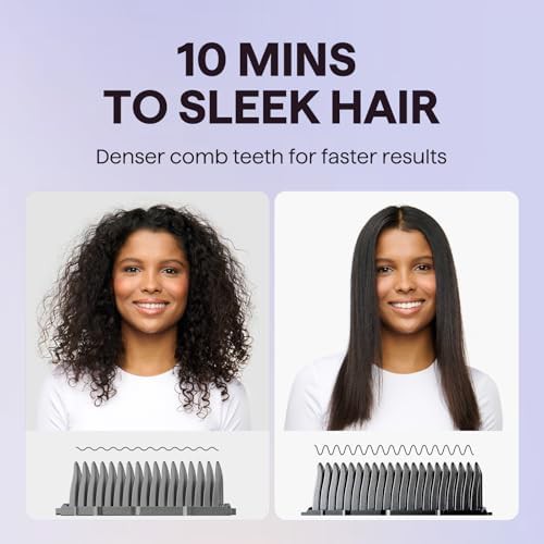 Sleek sweep ionic straightening brush black — photo 3
