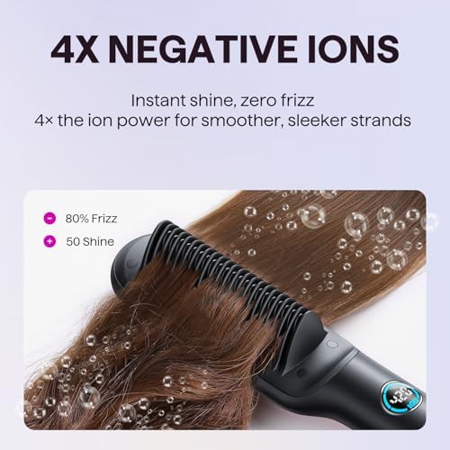 Sleek sweep ionic straightening brush black — photo 4