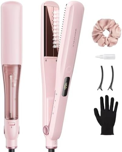 Steam sesh flat iron for heat protection