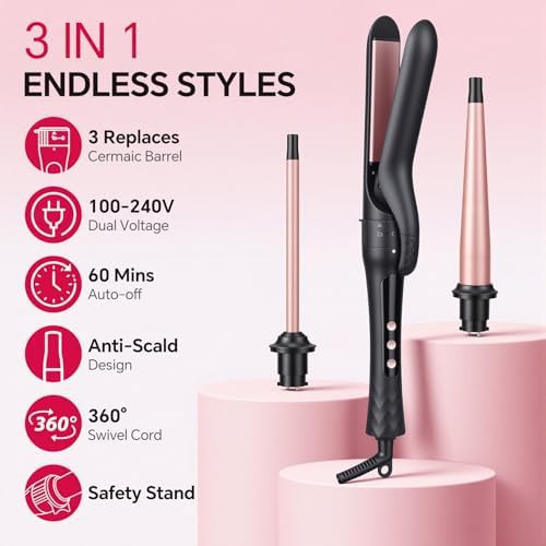 Three in one curling and flat iron set — photo 5