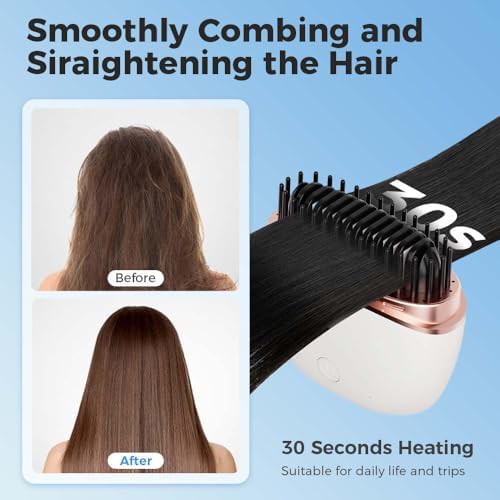 White cordless rapid heat hot comb — photo 4