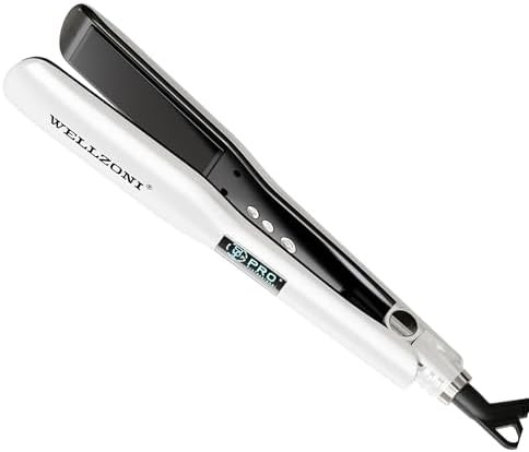 Wide plate ionic ceramic flat iron