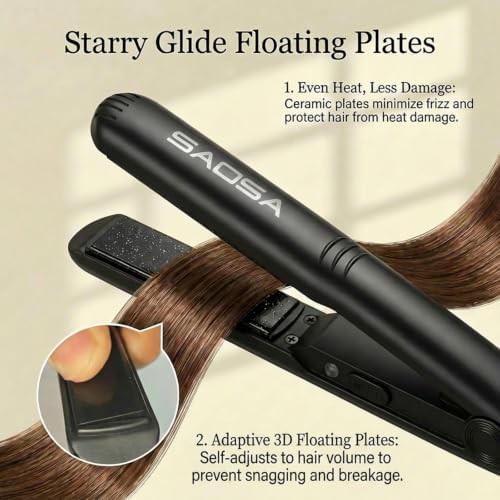 Black ceramic pencil flat iron for bangs — photo 4