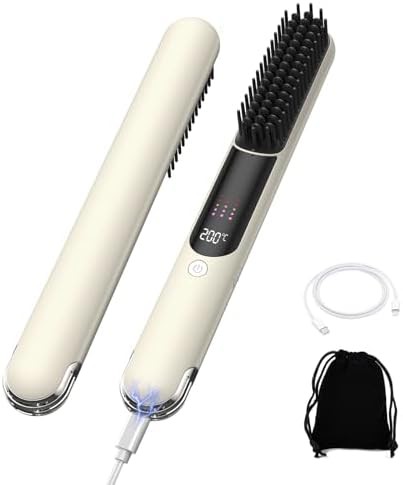 UKLISS cordless travel hair straightening brush
