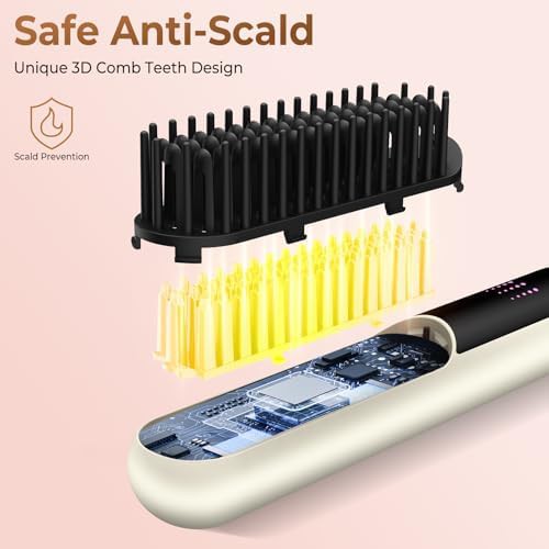 UKLISS cordless travel hair straightening brush — photo 5