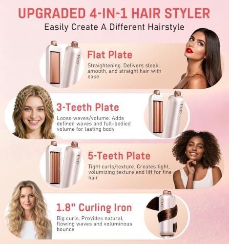 Pink titanium ceramic travel flat iron — photo 3