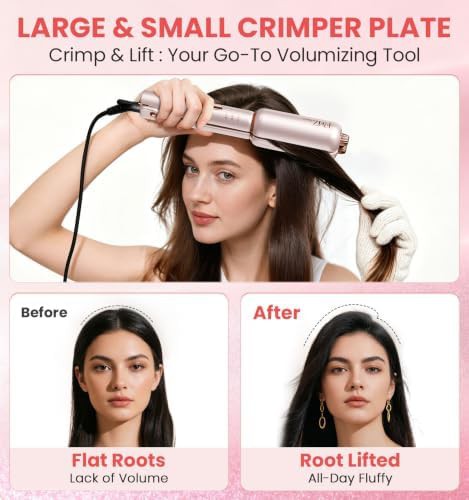 Pink titanium ceramic travel flat iron — photo 4