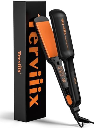 Two inch wide plate hair straightener