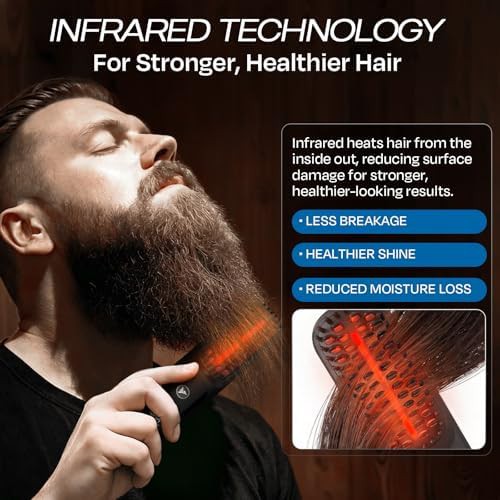 Cordless beard straightening brush with case — photo 4
