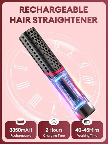 Mini cordless rechargeable hair straightener — photo 5