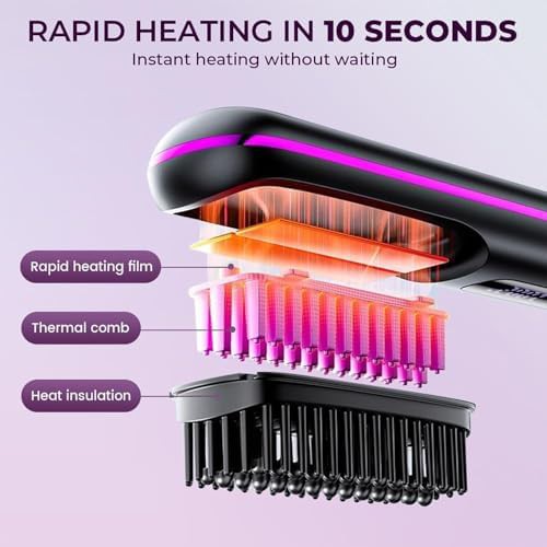 Cordless mini straightening brush LED — photo 4