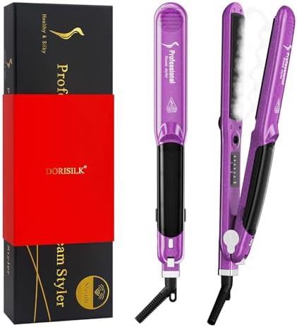 Purple Steam Ceramic Flat Iron 1 in