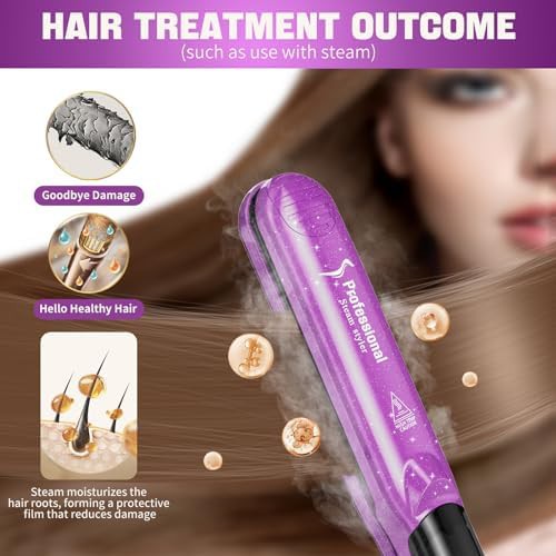 Purple Steam Ceramic Flat Iron 1 in — photo 3