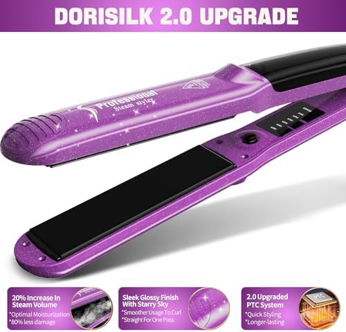 Purple Steam Ceramic Flat Iron 1 in — photo 4