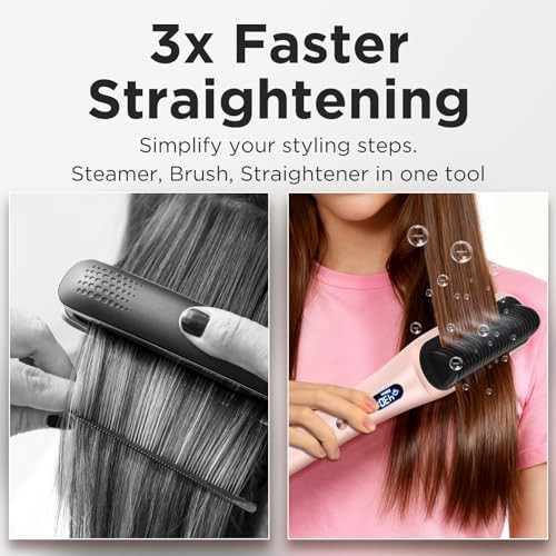 Professional steam hair straightening brush — photo 4