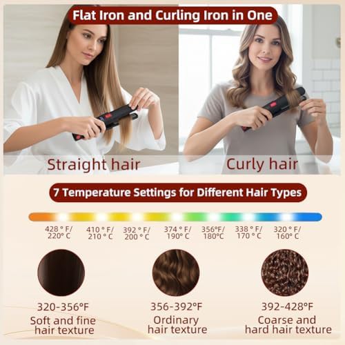 Portable cordless ceramic flat and curling iron — photo 3
