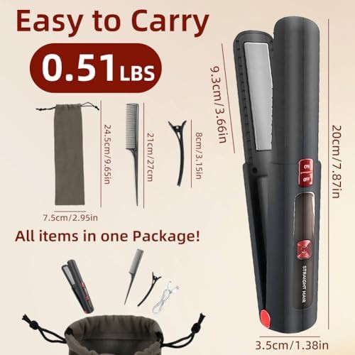 Portable cordless ceramic flat and curling iron — photo 5