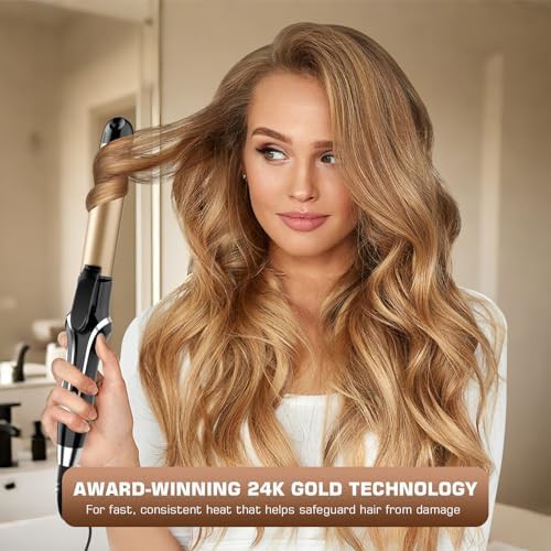 Gold ceramic two in one curling iron — photo 4