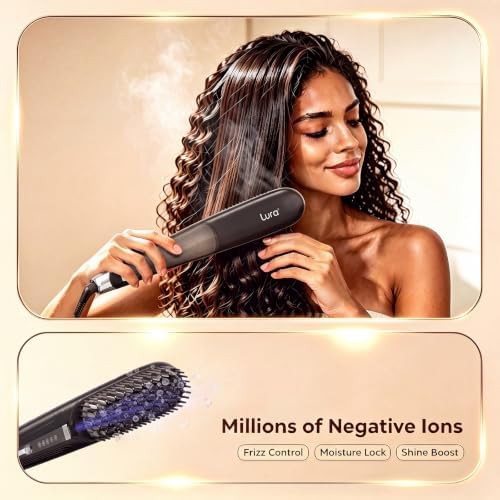 Ionic steam hair straightening brush — photo 4