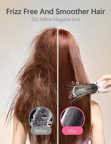 Pink cordless straightening brush for travel — photo 5