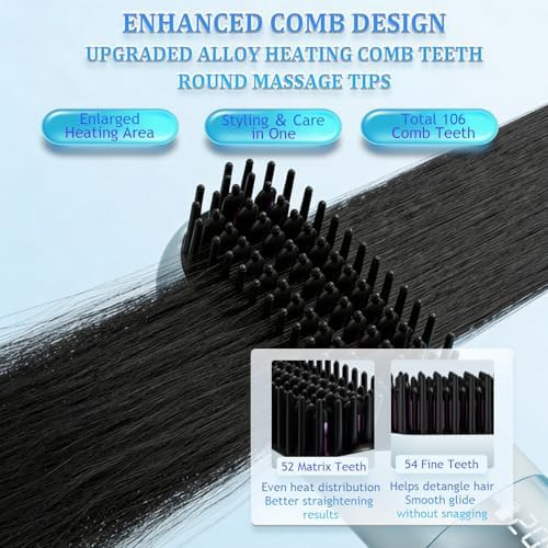 Azure cordless ionic hair straightener brush — photo 4