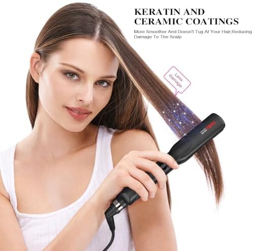 MHU titanium ionic hair straightener — photo 3