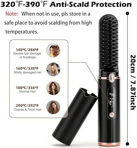 Portable ionic cordless straightening brush — photo 4
