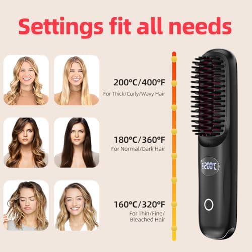 Cordless negative ion travel brush — photo 5