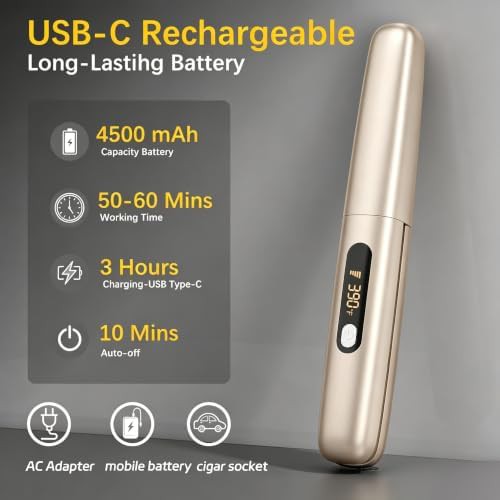 Champagne gold cordless mini hair straightener — photo 4