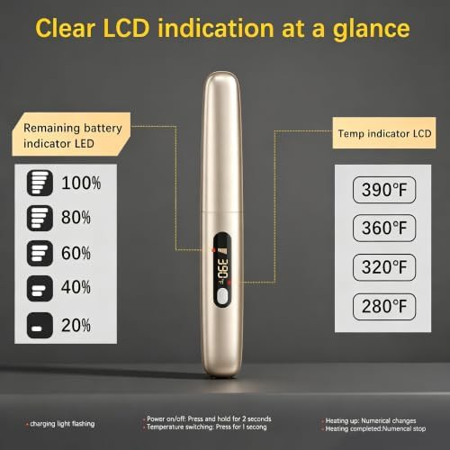 Champagne gold cordless mini hair straightener — photo 5