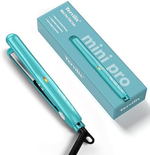 Cyan mini travel hair straightener