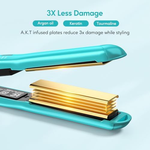 Cyan mini travel hair straightener — photo 5
