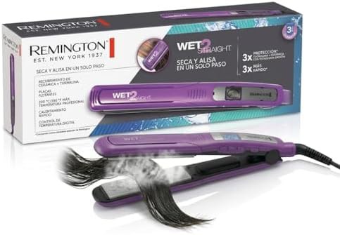 Purple wet to dry ceramic straightener
