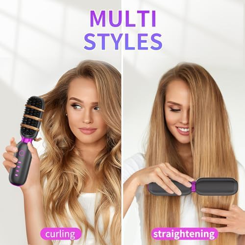 Cordless mini portable straightening brush — photo 3