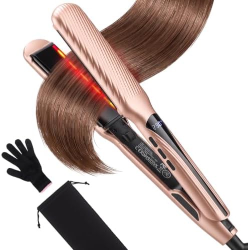 Wide plate infrared ceramic straightener