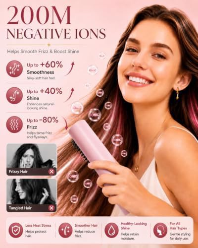 Luxe pink cordless negative ion brush — photo 4