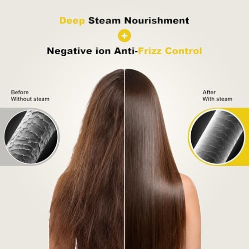 Steam hair straightening brush tool — photo 3