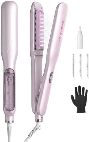 Ceramic steam flat iron with combs