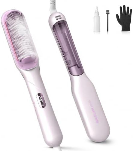 Steam straightening brush and hot comb