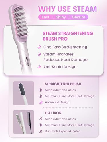 Steam straightening brush and hot comb — photo 4
