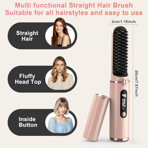 Cordless travel hot comb and brush — photo 3